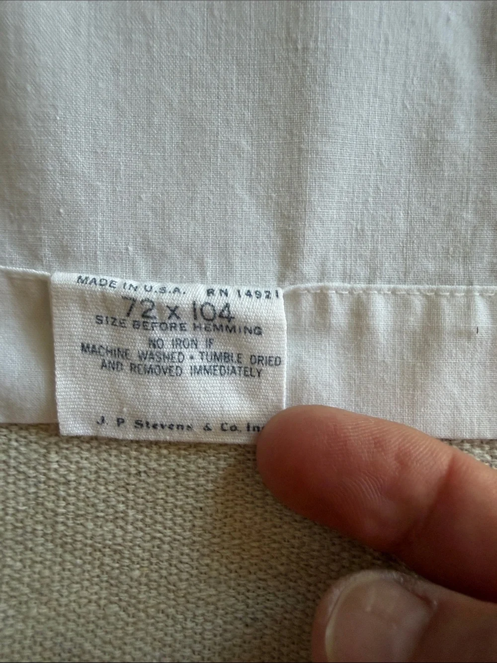 Vintage Utica “Canterbury” Floral Flat Sheet by J.P. Steven’s No Iron Percale